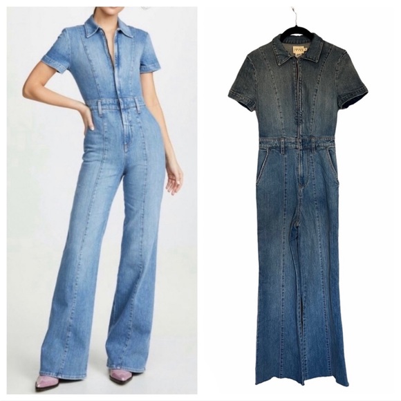 Alice + Olivia Pants - Alice and Olivia denim jumpsuit